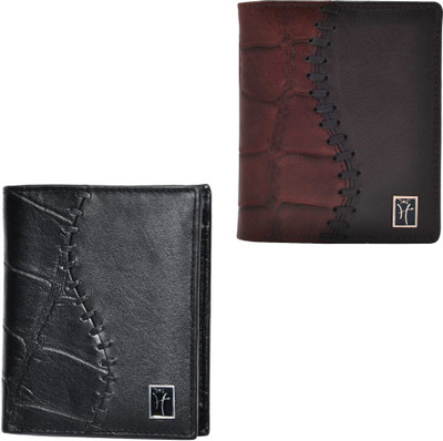 

Hawai Men Black, Brown Genuine Leather Wallet(18 Card Slots)