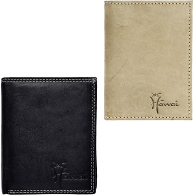 

Hawai Men Black, Tan Genuine Leather Wallet(11 Card Slots)