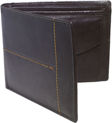 

NUKAICHAU Men Brown Genuine Leather Wallet(7 Card Slots)