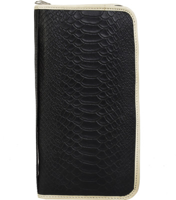

AzraJamil Women Black, White Genuine Leather Wallet(7 Card Slots)