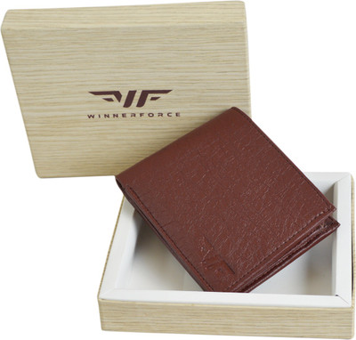 

Winner force Men Brown Genuine Leather Wallet(5 Card Slots)