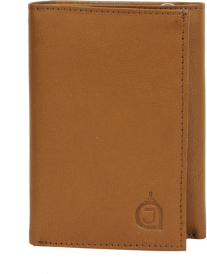 

AzraJamil Men Tan, Green Genuine Leather Wallet(6 Card Slots), Olive;tan