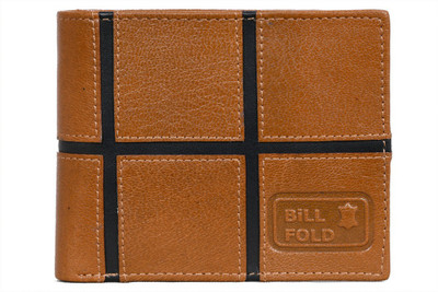 

Bill Fold Men Tan Genuine Leather Wallet(4 Card Slots)