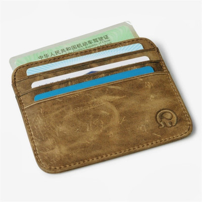 

Tinera Trends Men Khaki Genuine Leather Card Holder(3 Card Slots), Brown
