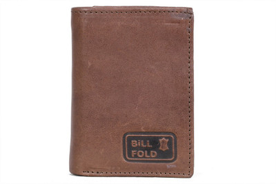 

Bill Fold Men Brown Genuine Leather Wallet(9 Card Slots)