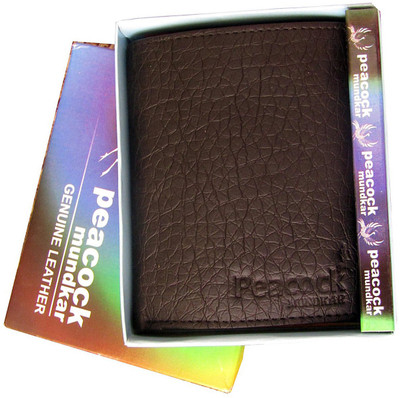 

Peacock Mundkar Men Black Artificial Leather, Genuine Leather Wallet(10 Card Slots)