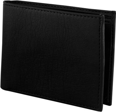 Avyagra Men Black Artificial Leather Wallet(9 Card Slots)