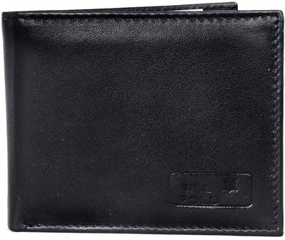 

Bill Fold Men Black Genuine Leather Wallet(6 Card Slots)
