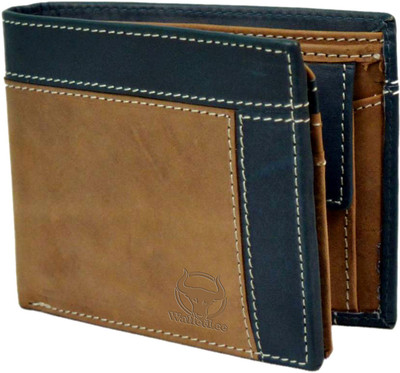 

WalletLee Men Brown, Blue Genuine Leather Wallet(6 Card Slots), Brown;bule