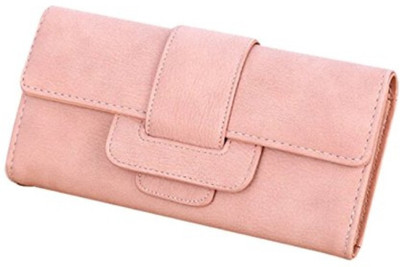 

Satyam Kraft Women Pink Artificial Leather Wallet(12 Card Slots), Peach