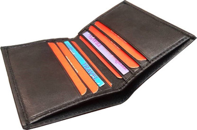 

SHAR Men Black Genuine Leather Card Holder(6 Card Slots)
