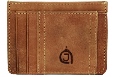 

AzraJamil Men Brown Genuine Leather Wallet(4 Card Slots), Tan