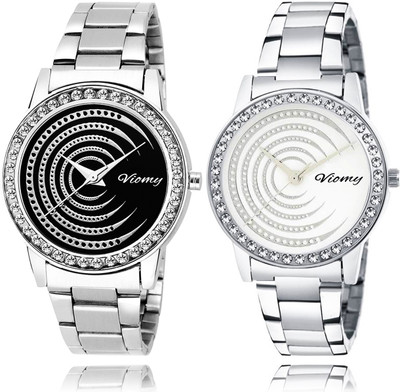

VIOMY 2L6015- Party wear Studded Dial combo Bracelets watches for Girls & Women's COMBO Watch - For Girls