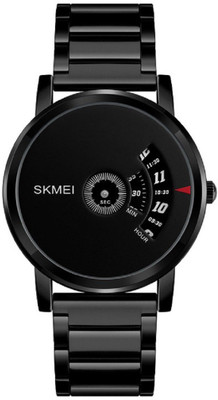 

Skmei 1260 Black Novel Rotating Second Dial Analog Watch - For Men