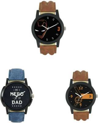 

Shree Enterprise Leather Belt (3 Pcs) Watch - For Boys