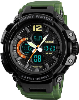 

Skmei 1343 Army Green Chronograph Analog Digital Sports Watch - For Men