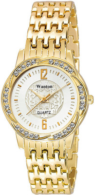 

Wanton K-11 gold metal strap unique design dial watch for women Watch - For Girls