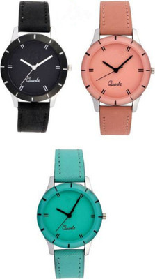 

Miss Perfect Black , Green and Orange watches combo for women Watch - For Women