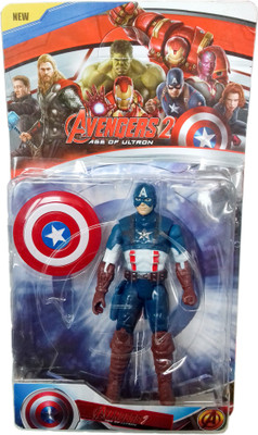 

kidoz kingdom AVENGERS CAPTAIN AMERICA ACTION FIGURE(Multicolor)