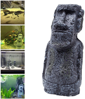 

Sage Square Jumbo Size Aquarium Decor / Decoration Easter Island Rock Hide House / Fish Hiding Spot to Play, Hide, Rest for Fish Tank House cum Landscaping House Aquarium Air Stone(1 Stones)