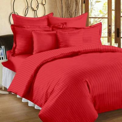 

OM DECOR 180 TC Cotton Double Printed Bedsheet(Pack of 1, Red)