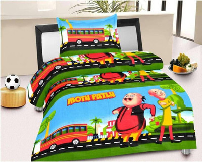 

OM DECOR 180 TC Microfiber Single Self Design Bedsheet(Pack of 1, Yellow)