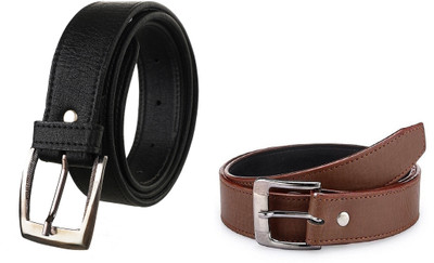 

Thrill N Thunder Men Casual, Party, Formal Brown, Black Synthetic Belt