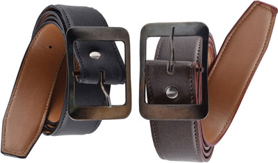 

Peacock Mundkar Men Black, Brown Artificial Leather Belt
