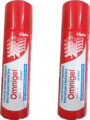 

Cipla OMNIGEL SPRAY PACK OF 2*78.6 ML Spray(157.2 ml)