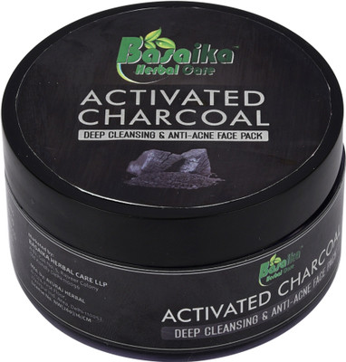 

Basaika Herbal Care Activated Charcoal Deep Cleansing & Anti-Acne face pack 100% Natural Ingredeints & Parabeen Free (Anti-Acne | Oil Control | Acne Control & Removal | Deep Face Cleansing | Germ protection | removes dead skin cell | Healthy And Vibrant S