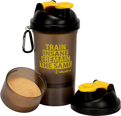

ISHAKE SHAKER 020 Bottle 500 ml 500 ml Shaker(Pack of 1, Yellow), Soot and yellow