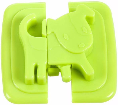 

DALUCI 1pc Cabinet Door Drawers Refrigerator Toilet Safety Plastic Lock For Child Kid baby safety Lock New Arrival Child Safety Slide Lock(Green)
