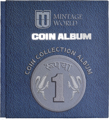

Mintage Coin Collection Album for 1 Rupee Definitive Coins Coin Bank(Blue)