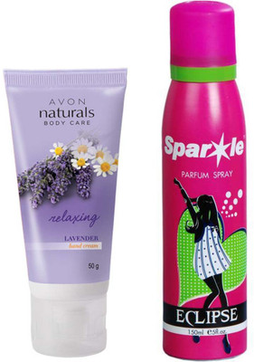 

Avon Anew Relaxing Lavender Hand Cream (50 g) With one sparkle perfume spray 150 ml(Set of 2)