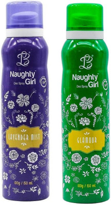 

LB Naughty Girl Lavender Mist,Glamour Body Spray - For Men(150 ml, Pack of 2)