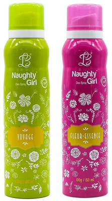 

LB Naughty Girl Voyage,Fleur Essence Body Spray - For Women(150 ml, Pack of 2)
