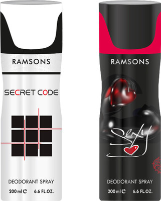 

Ramsons Secret, Sexy Deodorant Spray - For Men(200 ml, Pack of 2)