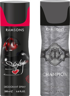 

Ramsons Sexy, Champion Deodorant Spray - For Men(200 ml, Pack of 2)