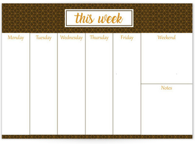 

Chambers of Ink A4 Planner/Organizer(Weekly Planner Notepad, Brown)