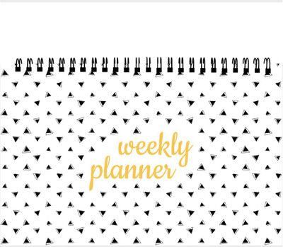 

Chambers of Ink Book-size Planner/Organizer(Weekly Planner Notepad Stands, Black, White)