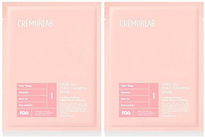 

Cremorlab Herb Tea Blemish Minus Pure Calming Mask, For Blemish-Prone Irritated Skin, Pack of 2 Mask Sheet(50 g)