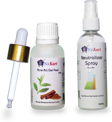 

NxKart Acne Act Peel with Salicylic,Mandelic Acid, Glycolic Acid For Acne treatment(130 ml)