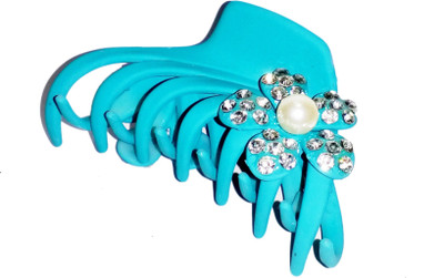 

Mymart Designer Party Wear Colourful Banana Hair Clip | Clutchers Accessories With Studded Stone - Colour May Vary Hair Claw(Blue)