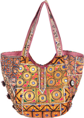 

jaipurtextilehub Hand-held Bag(Gold)