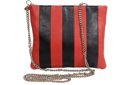 

GoLeather Sling Bag(Red, Black), Black;red