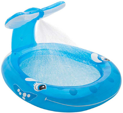 

Hytech Inflatable Whale Shaped Pool 6.8ft Long -6.8ft X 5.15ft X 3.2ft Inflatable Pool(Multicolor)