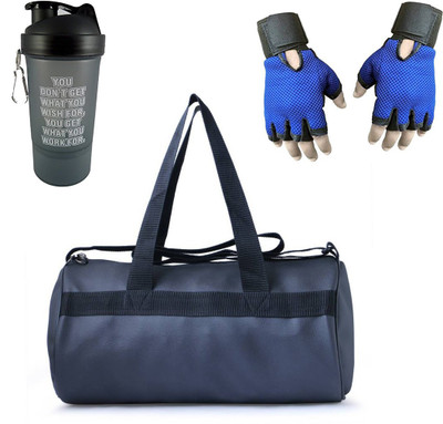 

Vellora High Quality Gym Bag, Protein Shaker And Gym Glove With Wrist Support Combo Gym & Fitness Kit