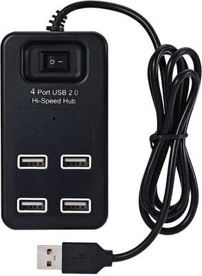 

NewveZ USB 2.0 High Speed Hub With On/Off Switch Black USB Hub(Black)