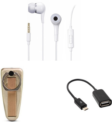 

MINIFOX Grip Mobile Stand, Otg Cable, Earphone Combo Set(Multicolor)