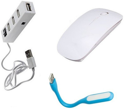 

durReey Set of Multi connectivity USB Hub, Wireless mouse with Mini Flexible USB LED Light Lamp for Laptop Computer Keyboard Reading Notebook 3EBU15 Combo Set(Multicolor)